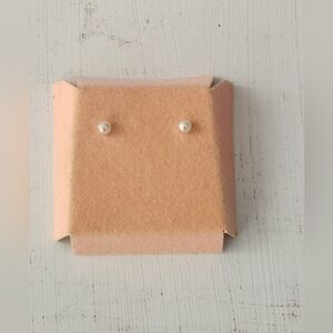 Vintage Faux Pearl Stud Earrings (Small)